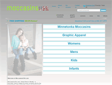 Tablet Screenshot of moccasinsusa.com